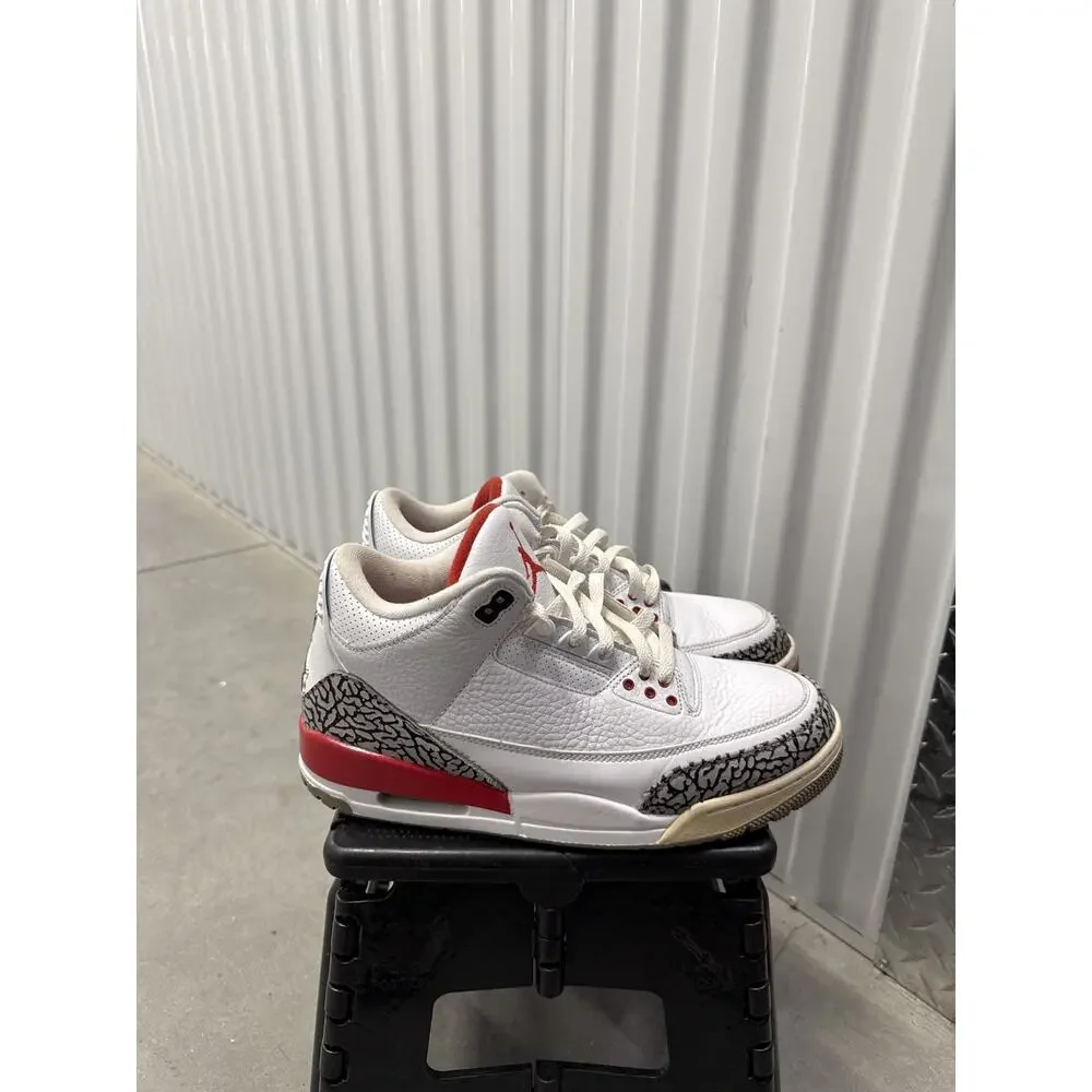 Nike Air Jordan 3 Hall of Fame White Cement 2018 Size 9.5 Men's - 136064-116